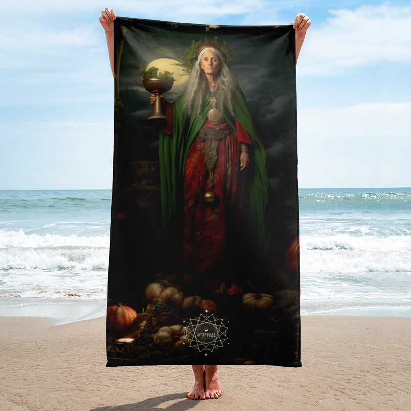 Cerridwen Goddess Lightweight Beach Towel