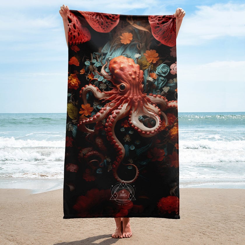 Octopus Spirit Animal Lightweight Beach Towel