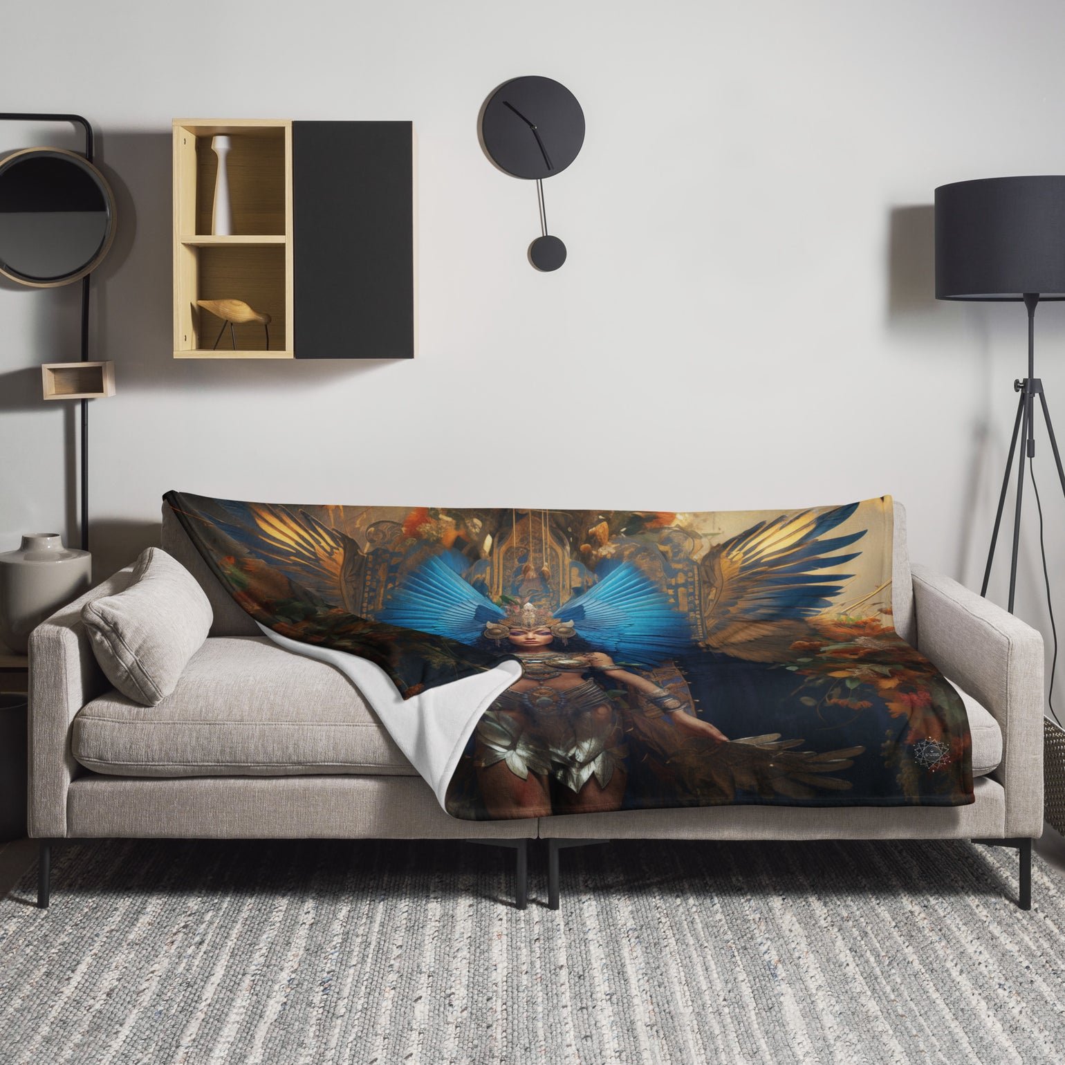 Isis Goddess Throw Blanket