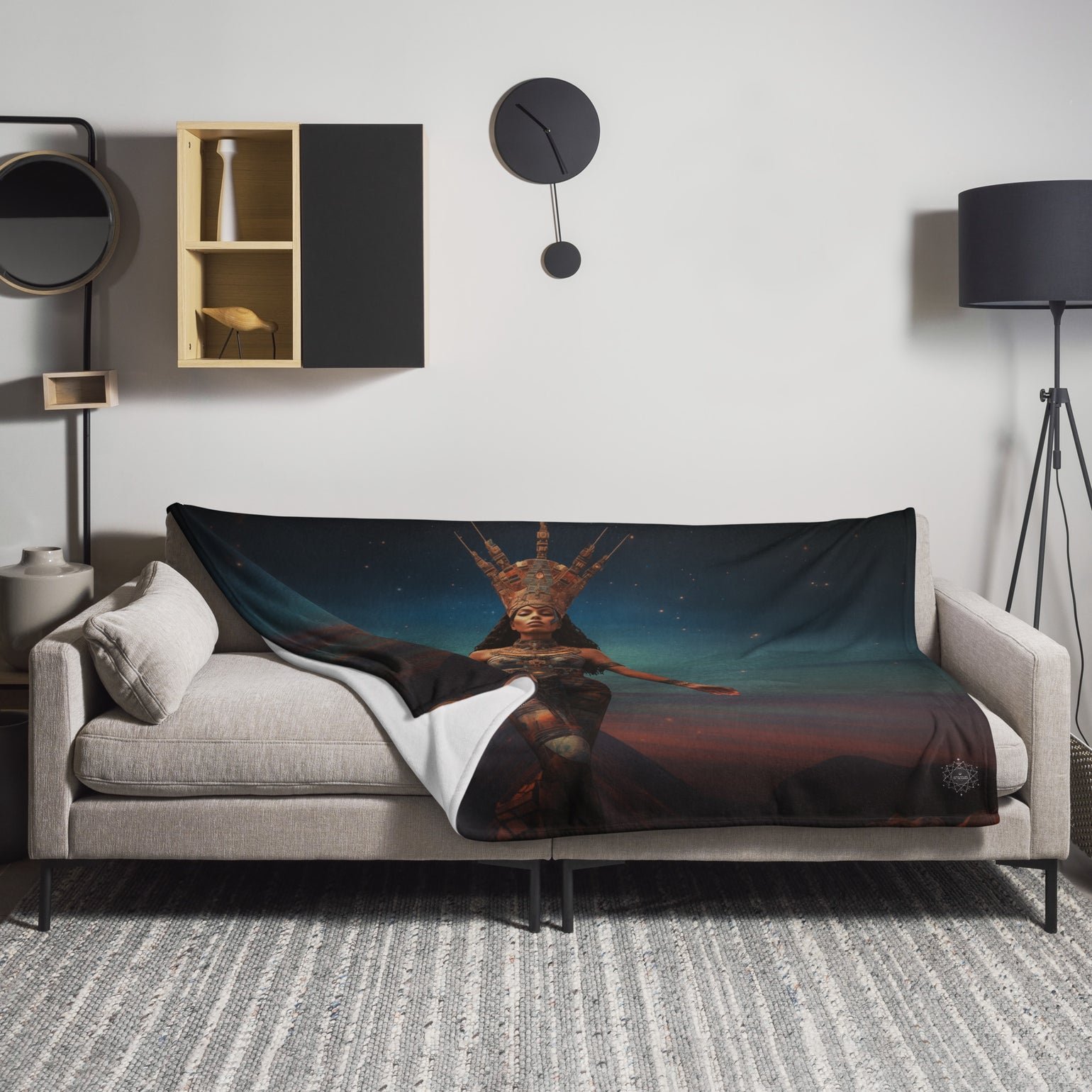 Nuit Goddess Throw Blanket