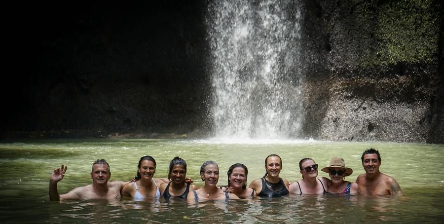 Angella Clarke-Jervoise in Bali Waterfall